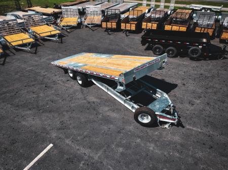 New 2027 Triumph galvanized 102x24 full power tilt deckover/12'' I-Beam/ Hydro Jacks / Wireless Remote & spare tire- 20k GVW