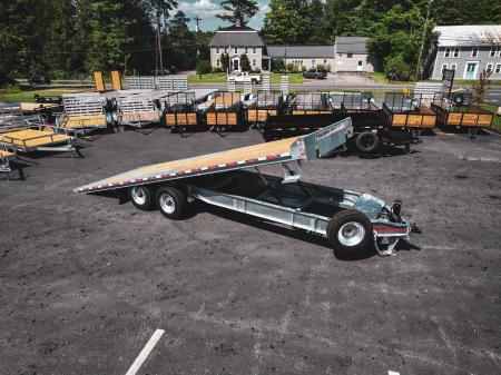 New 2027 Triumph galvanized 102x24 full power tilt deckover/12'' I-Beam/ Hydro Jacks / Wireless Remote & spare tire- 20k GVW