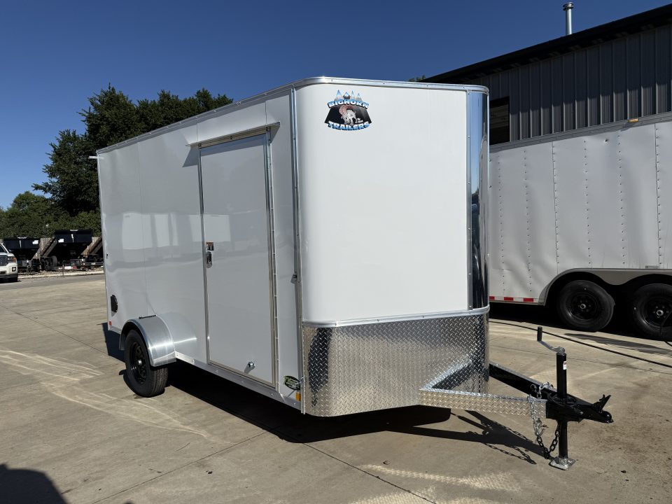 New 2027 Bighorn R&M 7x12+2’V Rear Ramp Enclosed Cargo Trailer