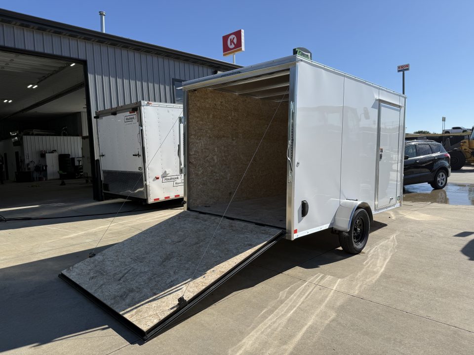 New 2027 Bighorn R&M 7x12+2’V Rear Ramp Enclosed Cargo Trailer