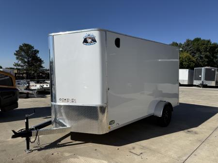 New 2027 Bighorn R&M 7x12+2’V Rear Ramp Enclosed Cargo Trailer