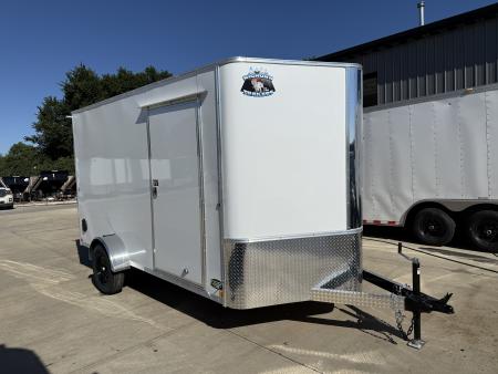 New 2027 Bighorn R&M 7x12+2’V Rear Ramp Enclosed Cargo Trailer