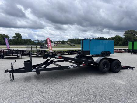 New 2027 7x20 7K HYDRAULIC TILT STEEL FLOOR CAR HAULER WITH DROP AXLES