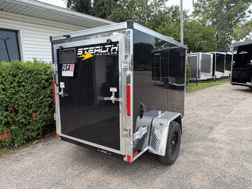 New 2026 Stealth Mustang 5 x 8 Enclosed Trailer w/ Ramp (Single) Cargo / Enclosed Trailer NEW MODEL - Screwless and Light Lid Roofing !!