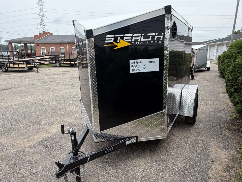 New 2026 Stealth Mustang 5 x 8 Enclosed Trailer w/ Ramp (Single) Cargo / Enclosed Trailer NEW MODEL - Screwless and Light Lid Roofing !!