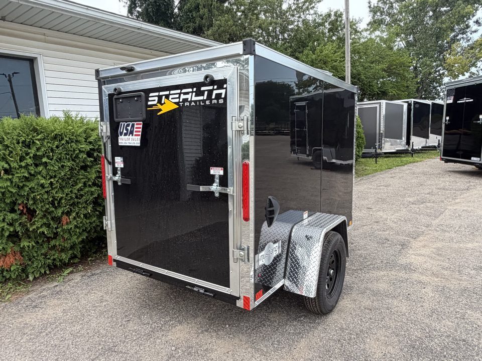 New 2026 Stealth Mustang 5 x 8 Enclosed Trailer w/ Ramp (Single) Cargo / Enclosed Trailer NEW MODEL - Screwless and Light Lid Roofing !!