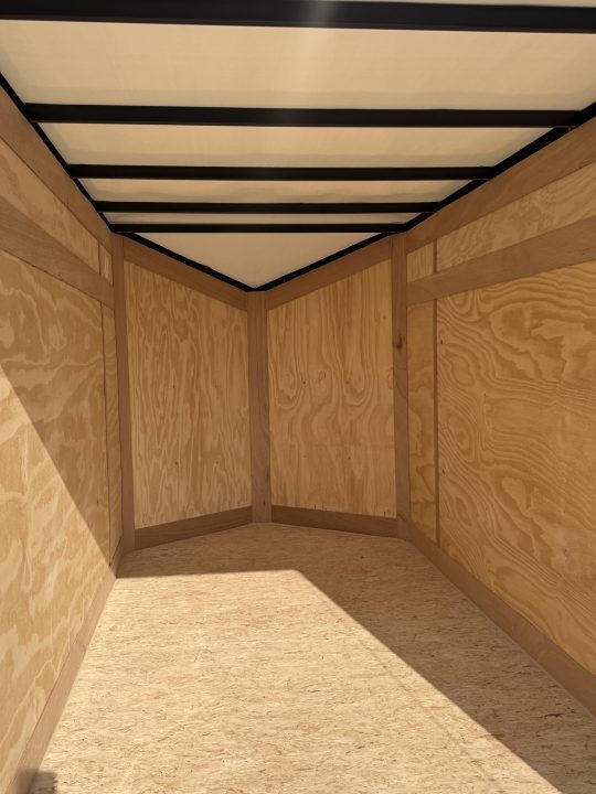 New 2026 5 x 10 Enclosed Stealth Trailer with Ramp - SCREWLESS - LIGHT LID ROOFING