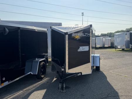 New 2026 5 x 10 Enclosed Stealth Trailer with Ramp - SCREWLESS - LIGHT LID ROOFING