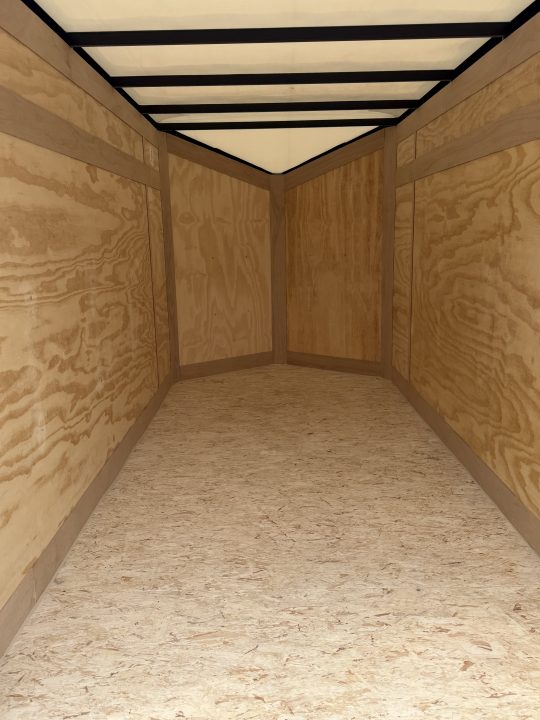 New 2026 5 x 10 Enclosed Stealth Trailer with Ramp - SCREWLESS - LIGHT LID ROOFING