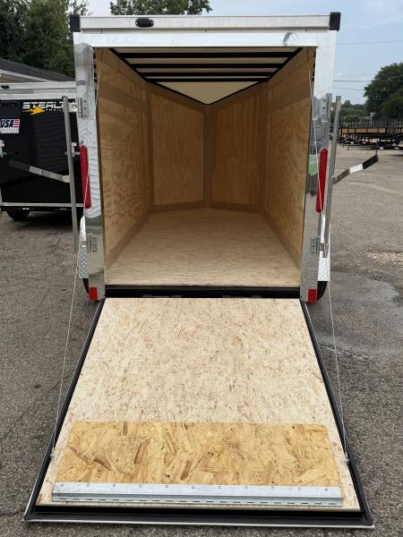 New 2026 5 x 10 Enclosed Stealth Trailer with Ramp - SCREWLESS - LIGHT LID ROOFING