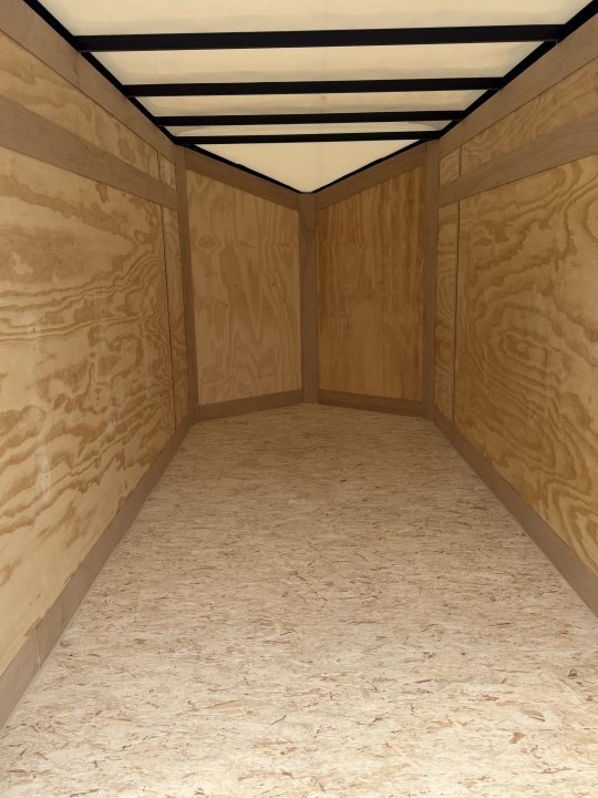 New 2026 5 x 10 Enclosed Stealth Trailer with Ramp - SCREWLESS - LIGHT LID ROOFING