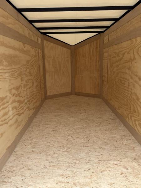 New 2026 5 x 10 Enclosed Stealth Trailer with Ramp - SCREWLESS - LIGHT LID ROOFING