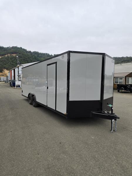 New ENCLOSED CAR HAULER CARGO BOX 2027 CONTINENTAL VHW8524TA3 8.5X24 10,400 GVWR TRAILER DOVE GRAY