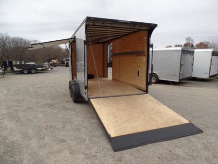 Used 2025 Haul About Trailers HAUL ABOUT / SIDE X SIDE TRAILER! 7X16 WITH EXTRA HEIGHT, and SPECIAL GET OUT FLIP UP DOOR! OUR ID# 014111, Cargo / Enclosed Trailer