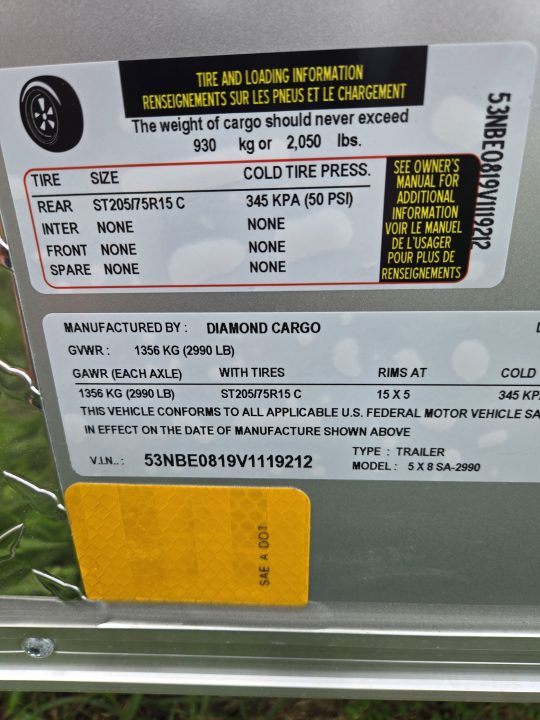 New 2027 Diamond Cargo 5X8 Cargo / Enclosed Trailer