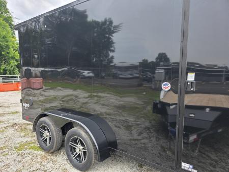New 2026 Look Trailers 7X16 7' INSIDE RAMP DOOR 80" REAR OPENING 7 X 16 BLACKOUT SCREWLESS Cargo / Enclosed Trailer