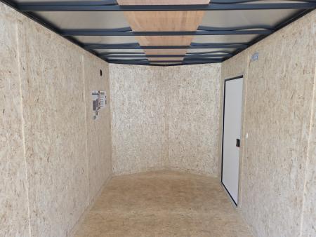 New 2026 Look Trailers 7X16 7' INSIDE RAMP DOOR 80" REAR OPENING 7 X 16 BLACKOUT SCREWLESS Cargo / Enclosed Trailer
