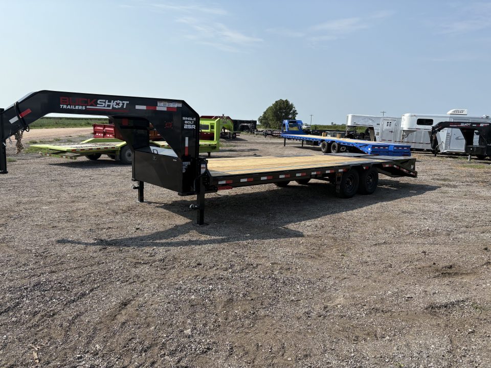 New 2027 Buckshot MFG Single Bolt 25R 102x25FT 7k axles Deckover Trailer