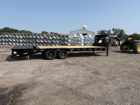 New 2027 Buckshot MFG Single Bolt 25R 102x25FT 7k axles Deckover Trailer