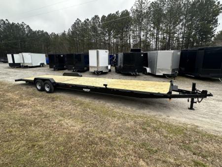 New 2027 36' WOOD FLOOR DELUXE MODEL CAR HAULER 14K WITH 2 BRAKE AXLES