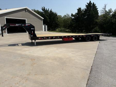New 2027 Buckshot MFG Bolt HD 36 Hydraulic Dove tail 36ft 12k axles Deckover Trailer