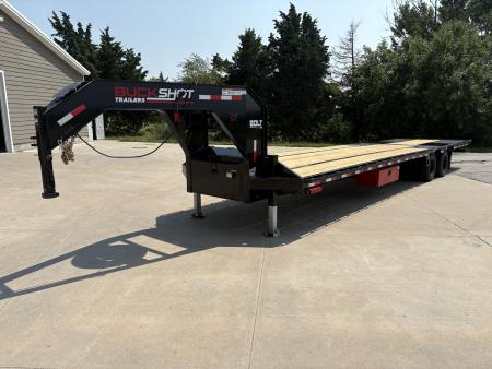 New 2027 Buckshot MFG Bolt HD 36 Hydraulic Dove tail 36ft 12k axles Deckover Trailer