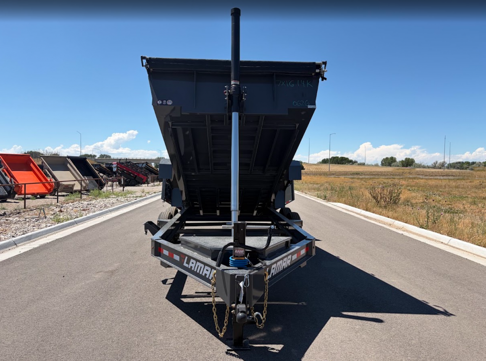 New 2027 Lamar 7X16 14K Telescopic Dump Trailer