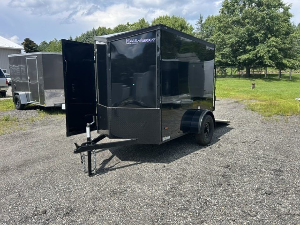 New 2027 Haul About Trailers 5'X8' with rear ramp door, and side door!, single axle 2,990 lb. GVWR Cargo / Enclosed Trailer