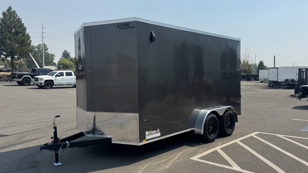 New 2027 Look Trailers 7 x 14 ST DLX Flat Top V-Nose 7K Cargo / Enclosed Trailer