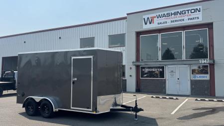 New 2027 Look Trailers 7 x 14 ST DLX Flat Top V-Nose 7K Cargo / Enclosed Trailer