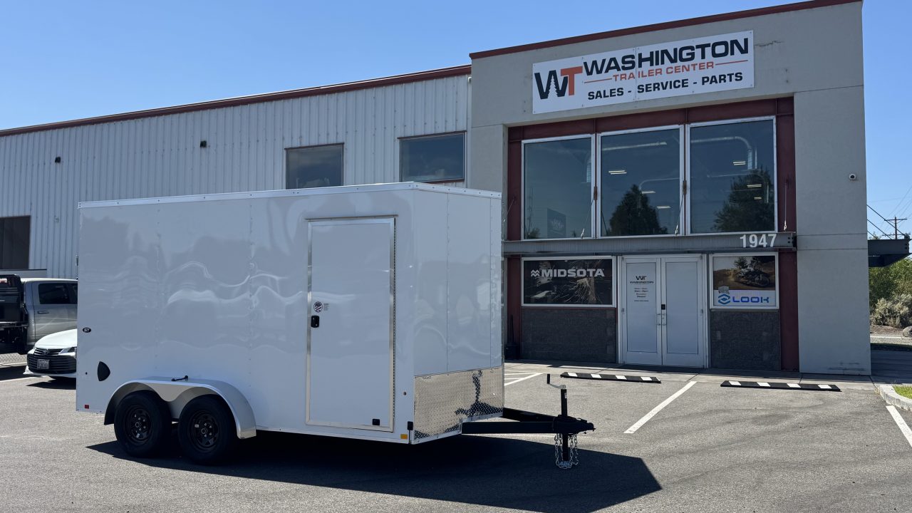 New 2027 Look Trailers 7x14 ST DLX Flat Top V-Nose 7K Cargo/Enclosed Trailer