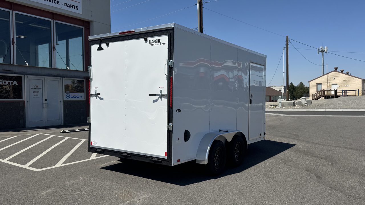 New 2027 Look Trailers 7x14 ST DLX Flat Top V-Nose 7K Cargo/Enclosed Trailer