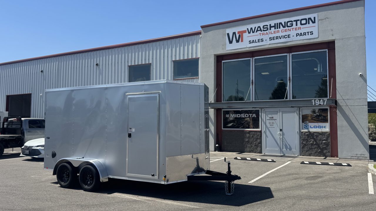 New 2027 Look Trailers 7 x 14 ST DLX Flat Top V-Nose 7K Cargo / Enclosed Trailer