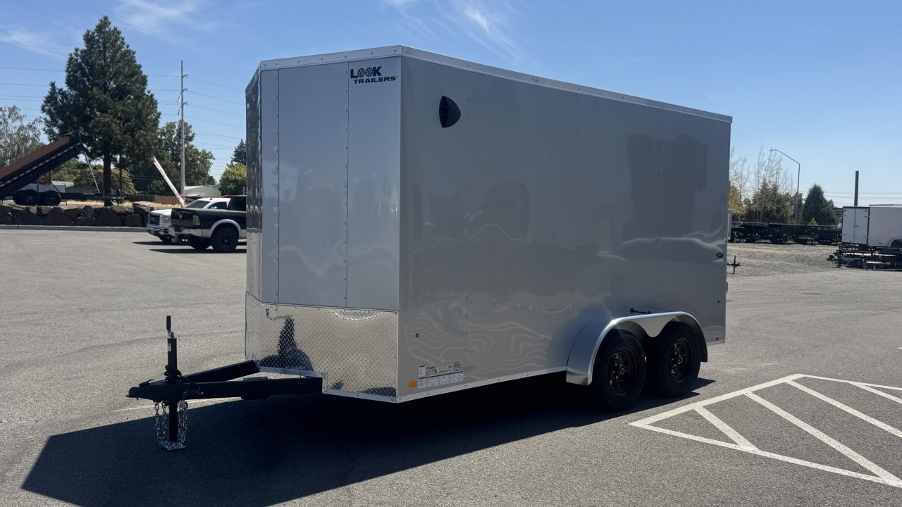 New 2027 Look Trailers 7 x 14 ST DLX Flat Top V-Nose 7K Cargo / Enclosed Trailer