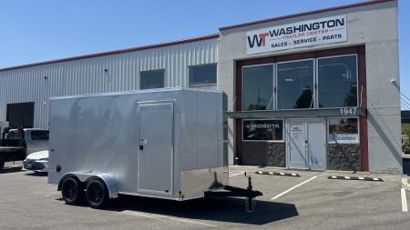 New 2027 Look Trailers 7 x 14 ST DLX Flat Top V-Nose 7K Cargo / Enclosed Trailer