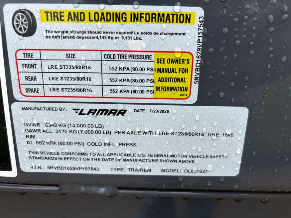 New 2027 Lamar Trailers DL831627-24 Dump Trailer