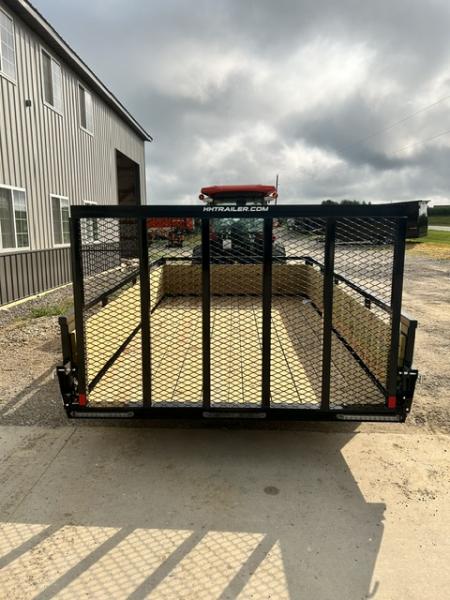 New 2027 H&H Trailers 82"X12' WOOD SIDES W/4' GATE Utility Trailer