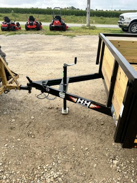New 2027 H&H Trailers 82"X12' WOOD SIDES W/4' GATE Utility Trailer