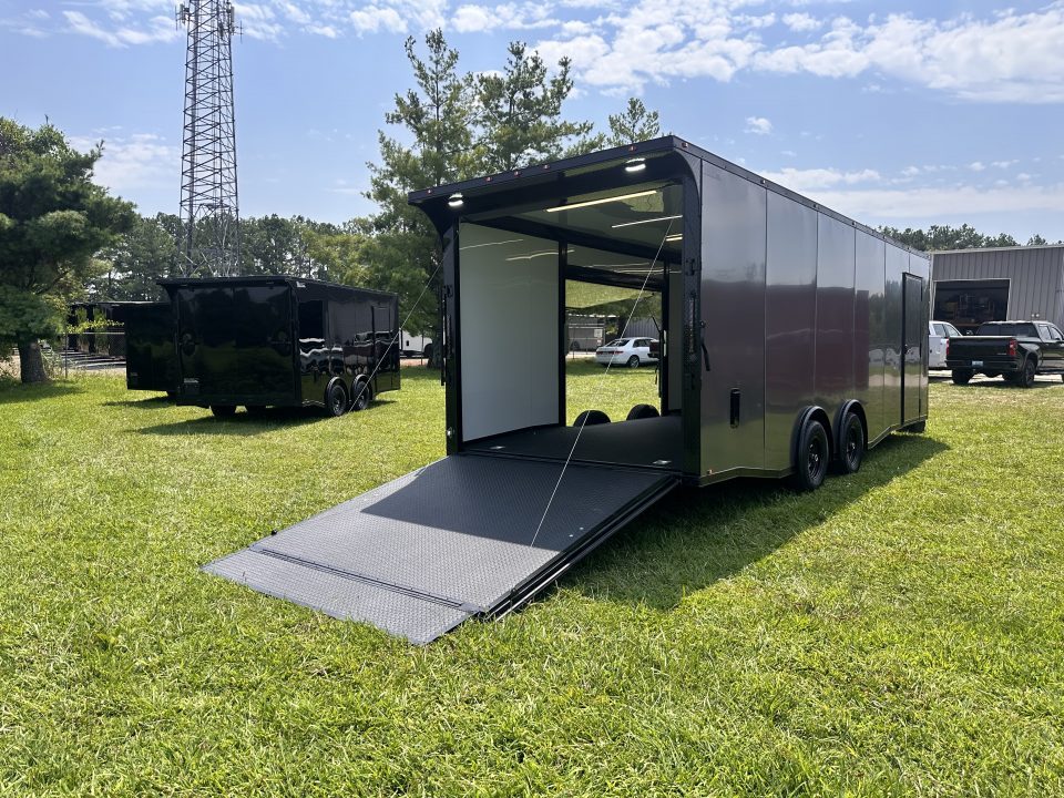 New 2026 Luxe 8.5x24 Race Trailer - Finished Interior- 5200LB Torsion - Full Escape Door-Removable Fender