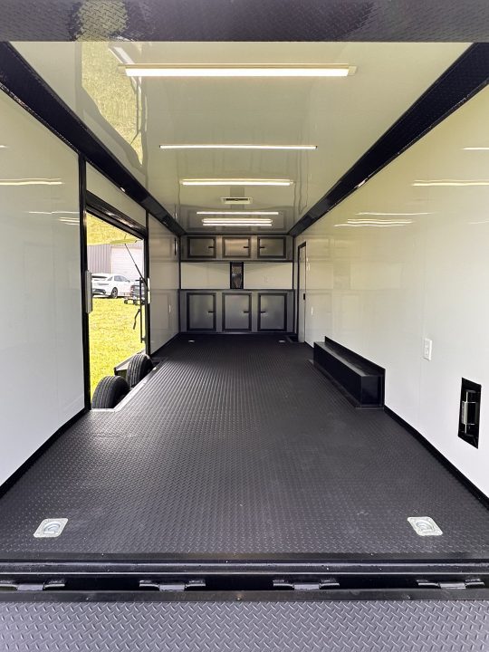 New 2026 Luxe 8.5x24 Race Trailer - Finished Interior- 5200LB Torsion - Full Escape Door-Removable Fender