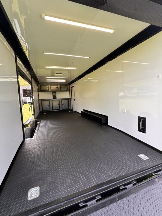 New 2026 Luxe 8.5x24 Race Trailer - Finished Interior- 5200LB Torsion - Full Escape Door-Removable Fender