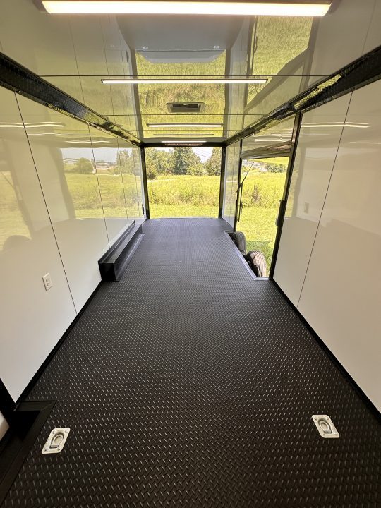 New 2026 Luxe 8.5x24 Race Trailer - Finished Interior- 5200LB Torsion - Full Escape Door-Removable Fender
