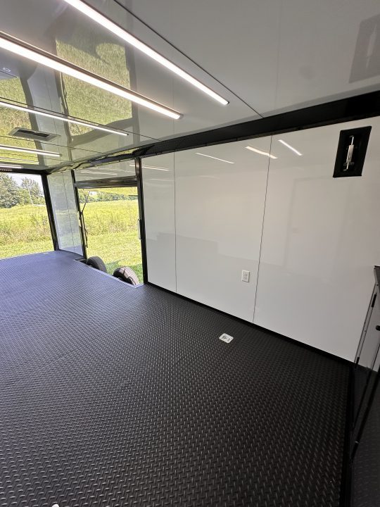New 2026 Luxe 8.5x24 Race Trailer - Finished Interior- 5200LB Torsion - Full Escape Door-Removable Fender