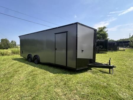 New 2026 Luxe 8.5x24 Race Trailer - Finished Interior- 5200LB Torsion - Full Escape Door-Removable Fender