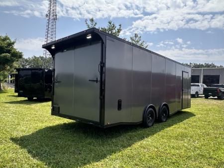 New 2026 Luxe 8.5x24 Race Trailer - Finished Interior- 5200LB Torsion - Full Escape Door-Removable Fender