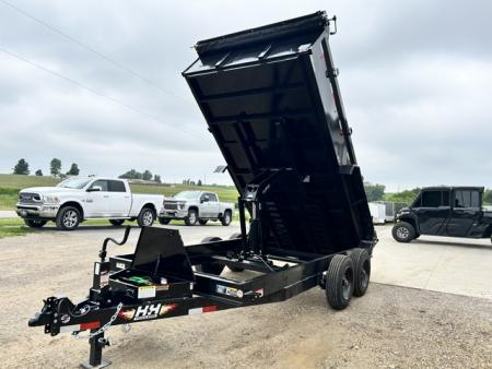 New 2027 H&H Trailers 83"X14' 16K HD DUMP TRAILER 8K OIL BATH AXLES Dump Trailer