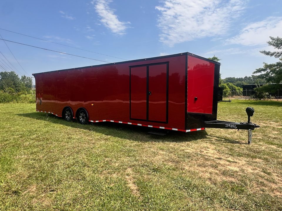 New 8.5x32 Race Trailer - Finished Interior- 7000lb Spread Torsion -Double Doors- E-Track-Full Escape Door-Removable Fender