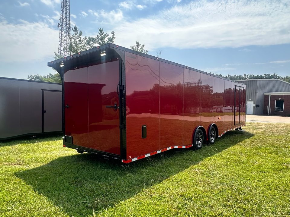 New 8.5x32 Race Trailer - Finished Interior- 7000lb Spread Torsion -Double Doors- E-Track-Full Escape Door-Removable Fender