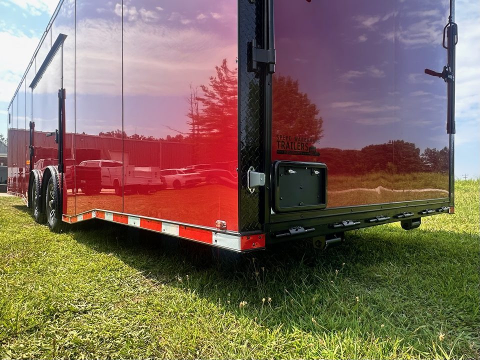 New 8.5x32 Race Trailer - Finished Interior- 7000lb Spread Torsion -Double Doors- E-Track-Full Escape Door-Removable Fender