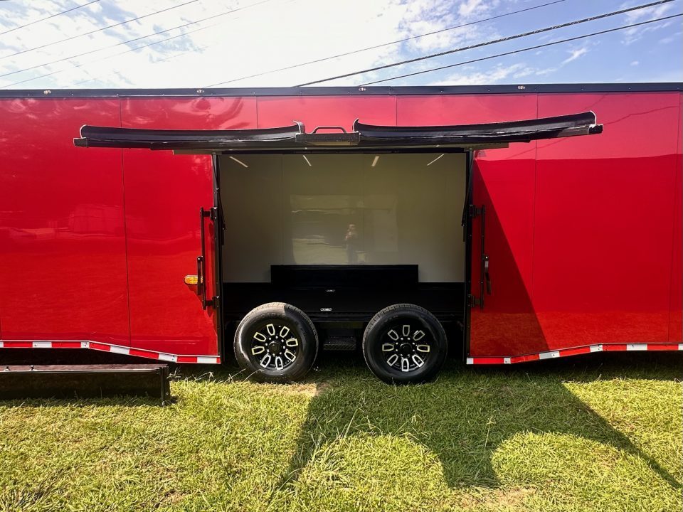 New 8.5x32 Race Trailer - Finished Interior- 7000lb Spread Torsion -Double Doors- E-Track-Full Escape Door-Removable Fender